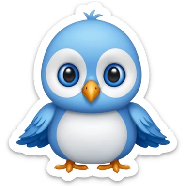 Une peluche mignonne déoiseau sticker