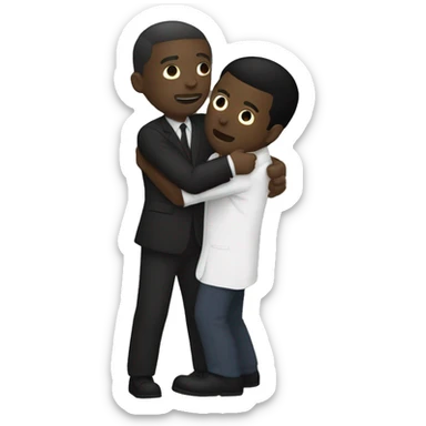 a black man saving another black man from slenderman sticker