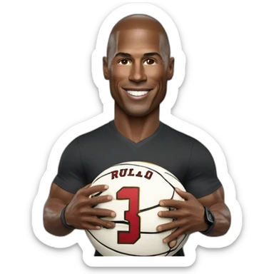 ronaldo fusionner avec michael jordan sticker