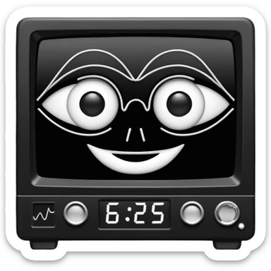 monochrome blanc sur noir, style tv 80s osciloscpope wireframe, pack complet de toute les émotions, yeux et bouche seulement, sticker
