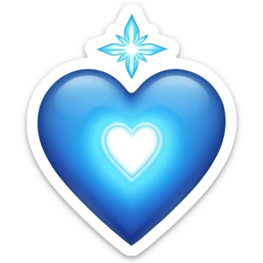 spiritual healing heart blue sticker