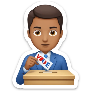 Vote - participate in elections by casting your vote for candidates sticker