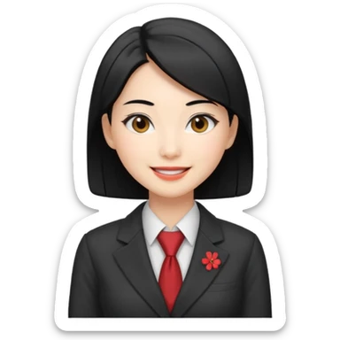 i need an image of a japanese woman analyst sticker