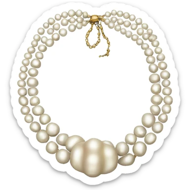 vintage pearl necklace  sticker