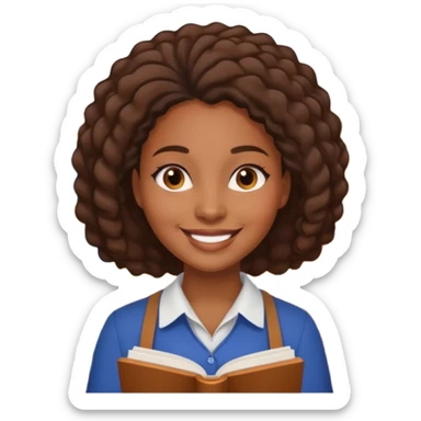 Bookstore Clerk black woman sticker