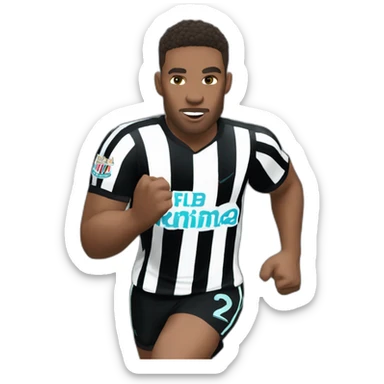 newcastle player running white skin sticker