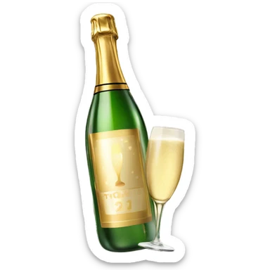 champagne cheering sticker