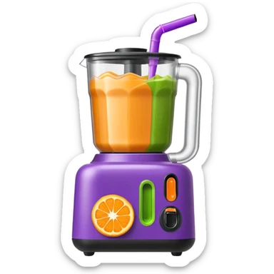 A SMOOTHIE MACHINE WITHOUT THE LID ON, THE SMOOTHIE SPLASHES OUT sticker
