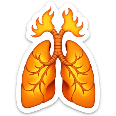 Minimal line-art ribcage, small fire in the center.
Symbol of inner fire / anxiety / passion.  sticker