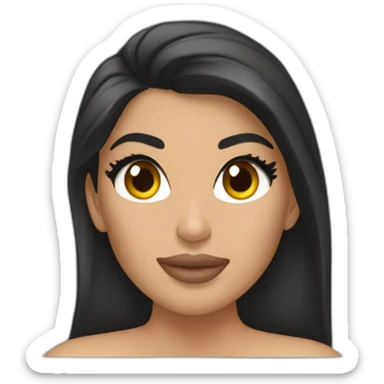 Kim Kardashian asustada  sticker