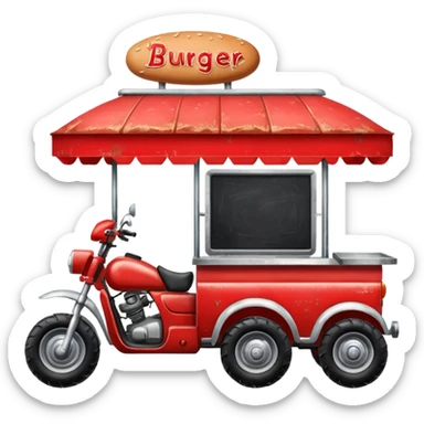 burger stall four wheeler sticker