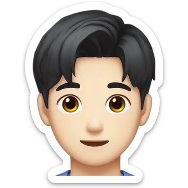 seventeen kim mingyu with super short black hair sticker