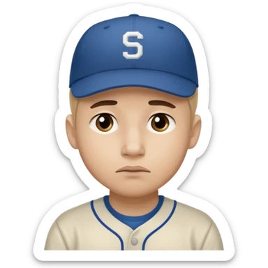 Una carita triste con una gorra de base pro show i q se llame rober sticker