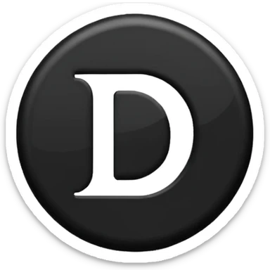 Letra D encerrada en un círculo sticker