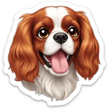 cavalier king charles spaniel love sticker