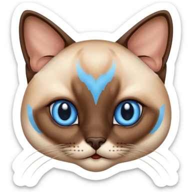 
Siamese cat face sticker