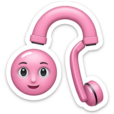 Eu quero um fone de ouvido com laço  sticker