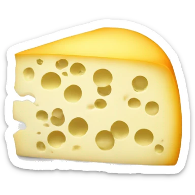 different cheeses with hidden faces on a plate sticker