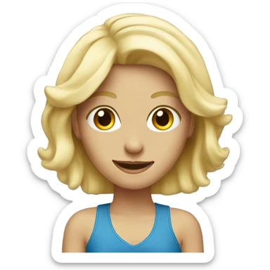 blonde girl partying  sticker