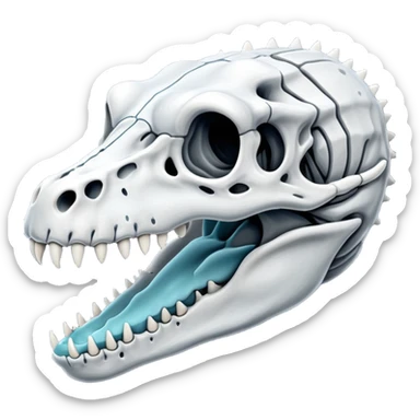 X-ray of alligator skull sticker