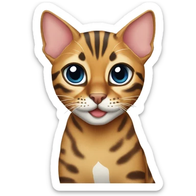 a bengal cat sticker