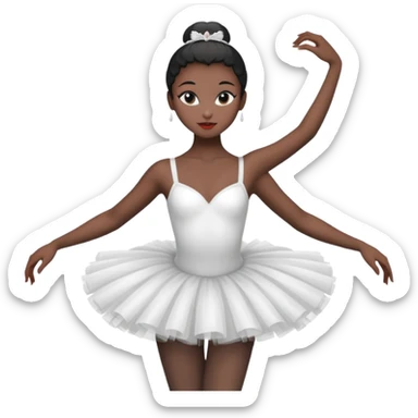 Black swan ballerina emojie sticker