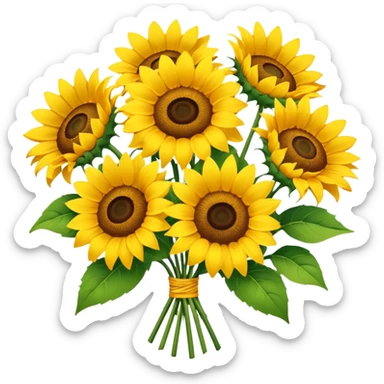 Flower Bouquets, Sunflower
 sticker