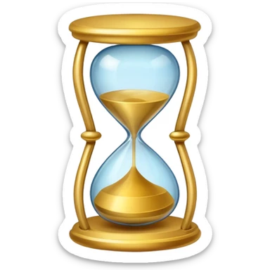 a mix between two emojis - hourglass morphing into checkmark  sticker