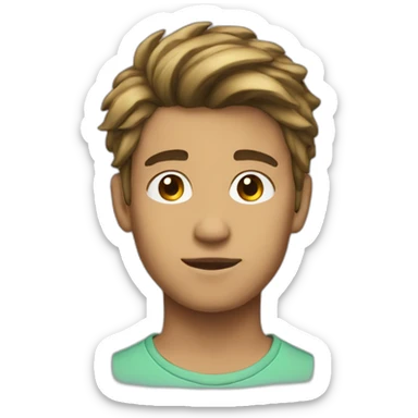 A decent 20 year old boy with a good hairstyle sticker