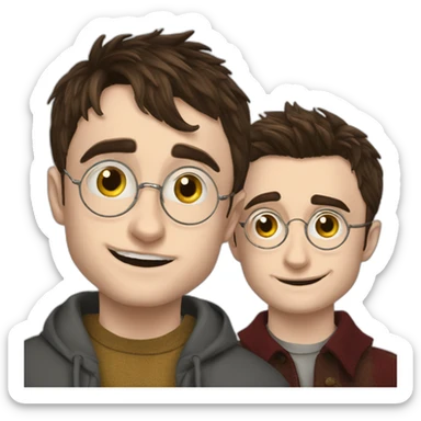 Daniel radcliffe and elijah wood sticker