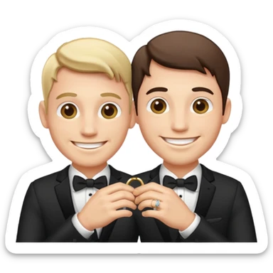 two men getting married sticker