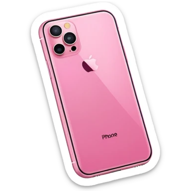 Create me a pink iPhone 17 pro image with the screen in a straight position. png. With one phone not too and it needs to show the front side screen! sticker
