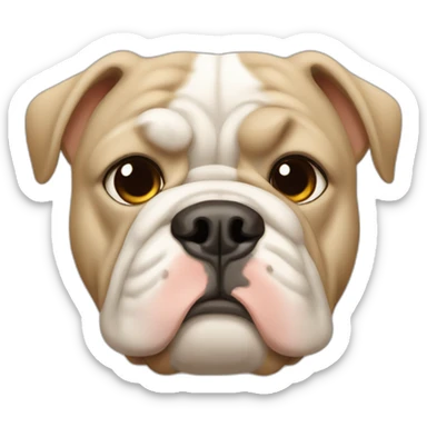 Bulldog frances all beige sticker