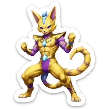 Beerus-Zeraora full body  sticker