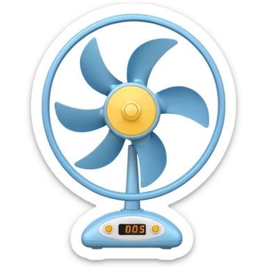 electric fan cartoon sticker