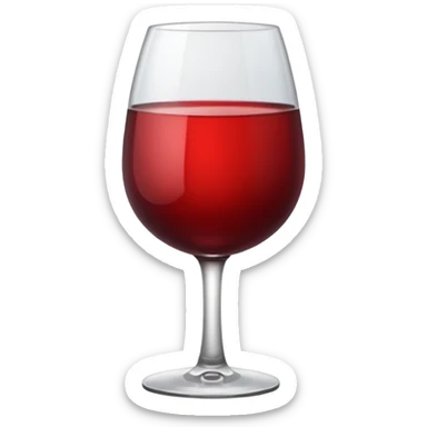 red Wine glass sticker