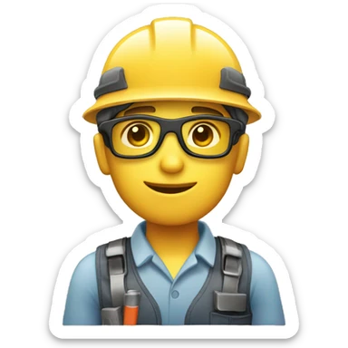 an operator working under summer heat  sticker