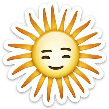 Sun with fine simle sticker