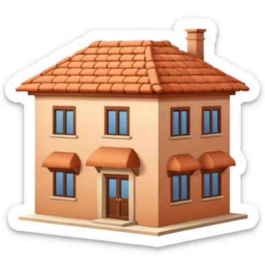 little city and small, ordinary, simple, home, Iranian-style sticker