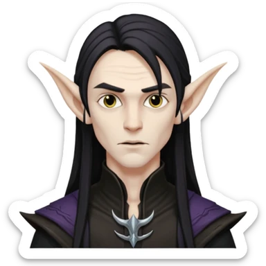 dark elf man sticker