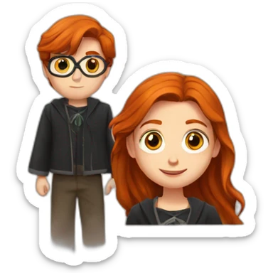 Ginny Weasley embrasse Harry Potter sticker