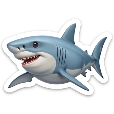 Q el tiburón tenga patas y y q este feliz  sticker