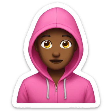 Pink hoodie no person  sticker