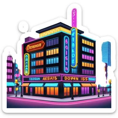 Aesthetic downtown  sticker