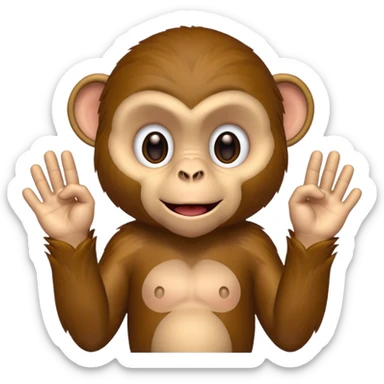 A monkey flipping some one off sticker