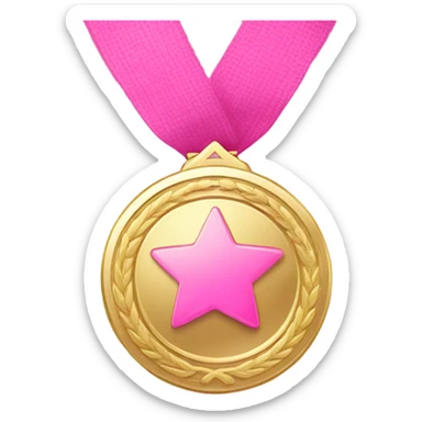 PINK AWARD MEDAL sticker