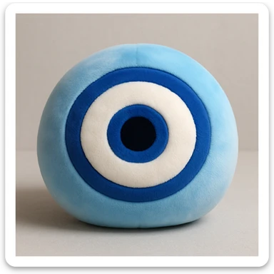 Evil eye 🧿 as a soft round plushie pillow squishmallow sticker
