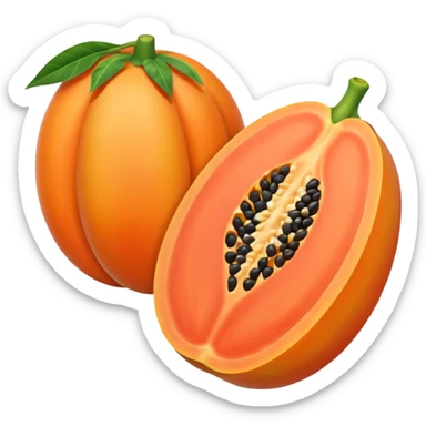 Papaya emoji sticker