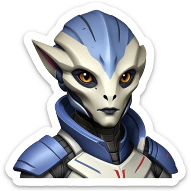 turian alien from Mass Effect sticker