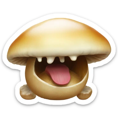 kombucha mushroom with a hungry face sticker
